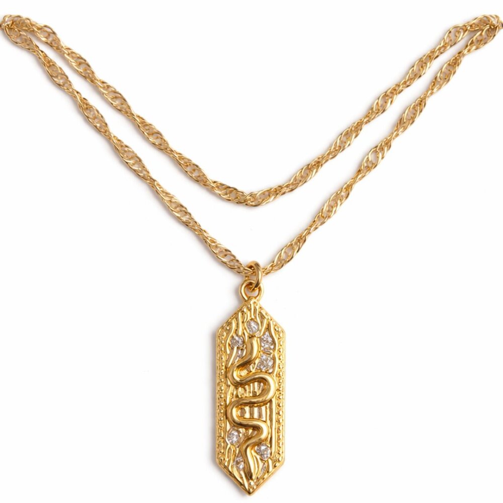 Bijoux + Spice Snake Pendant Necklace